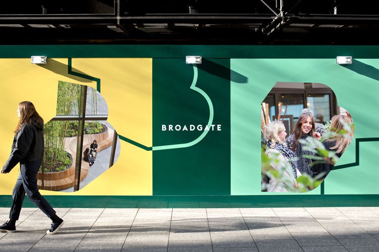 倫敦商業(yè)步行街Broadgate商場品牌形象塑造設(shè)計(jì)
