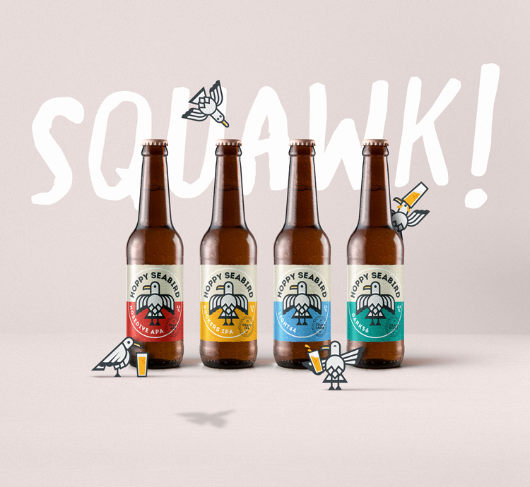 Hoppy Seabird啤酒品牌和包裝設(shè)計(jì)